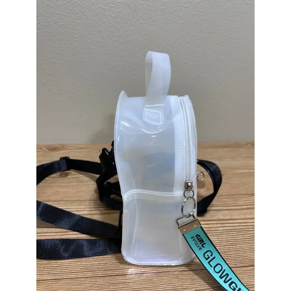 Clear Mini Backpack “Carrying Confidence” PVC Bag Streetwear Festival Y2K Rave